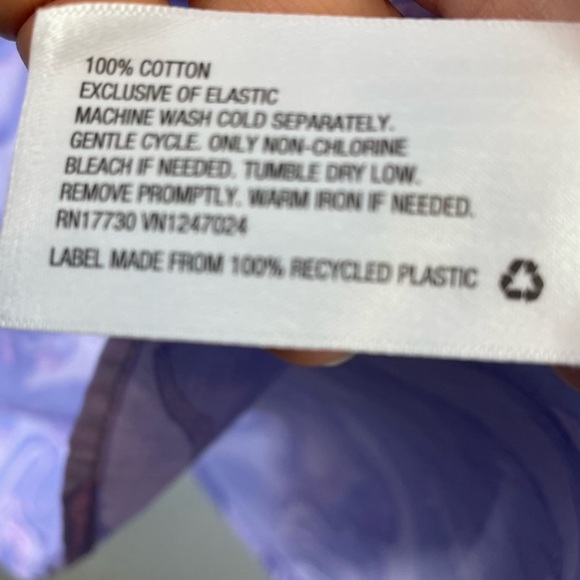 $15! 100% Cotton Ava & Viv Women's Purple Swirl Puff Elbow Sleeve Mini Dress - Picture 5 of 7